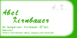 abel kirnbauer business card